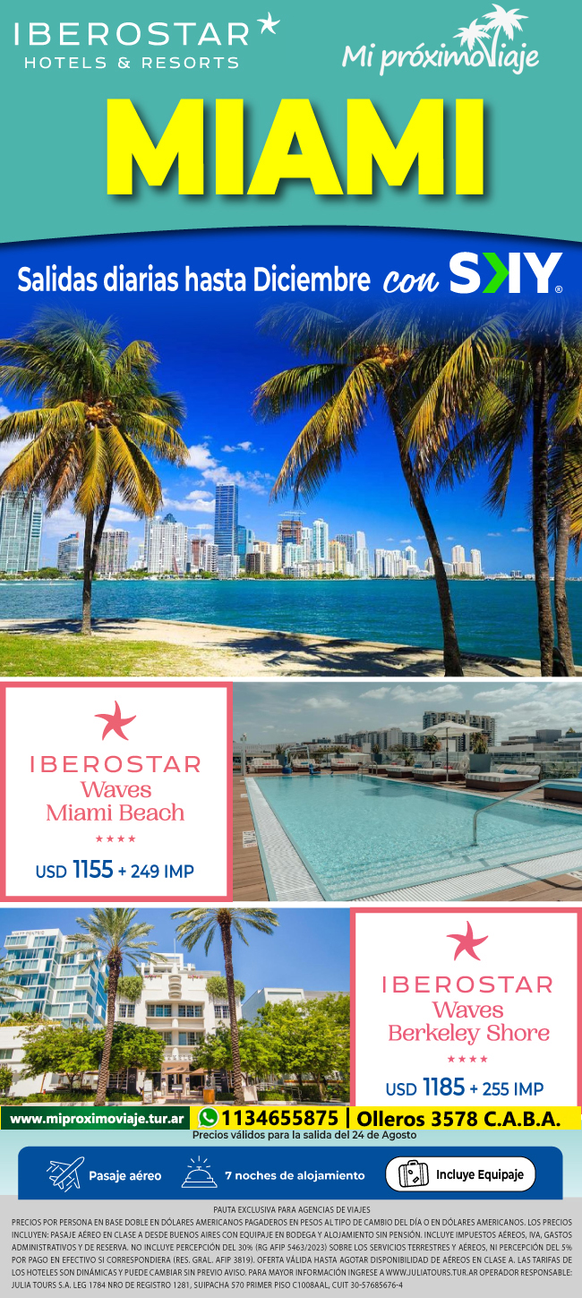 MIAMI CON SKY E IBEROSTAR A UN PRECIO UNICO!!